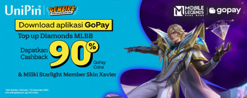 Desember – Miliki Starlight Member Skin Xavier & Dapatkan Cashback 12Ribu GoPay Coins!
